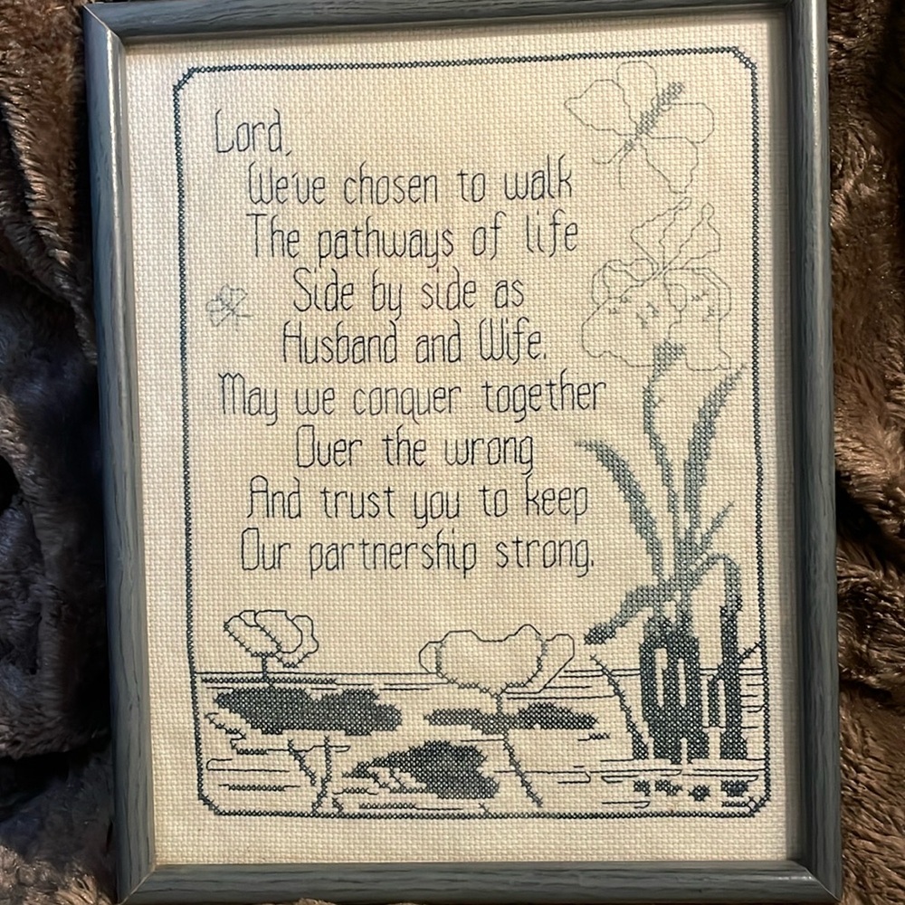 Handmade needlepoint prayer 🙏